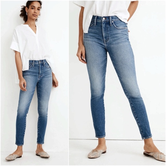NEW Madewell Plus High Rise Skinny Crop Women’s Jeans In Sheffield Wash Sz 18 W - Picture 1 of 12
